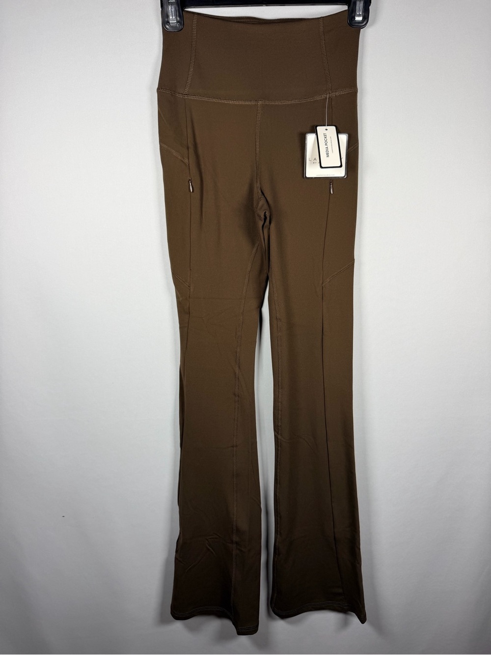 Laundry By Shelli Segal Brown Boot-Cut Flare Active Pants